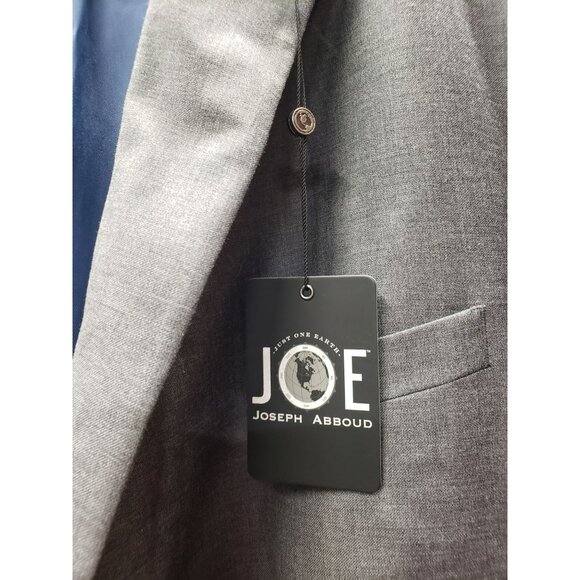 Joe Joseph Abboud Executive Suit Jacket Coat, 58R 54L, Gray, Wool, double vent - Picture 3 of 10